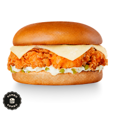 Hamburguesa kronch con pepinillo + papas y bebida