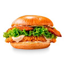 Hamburguesa kronch con queso doble crema