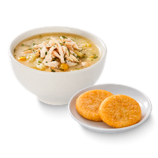 Sopa de pollo con dos