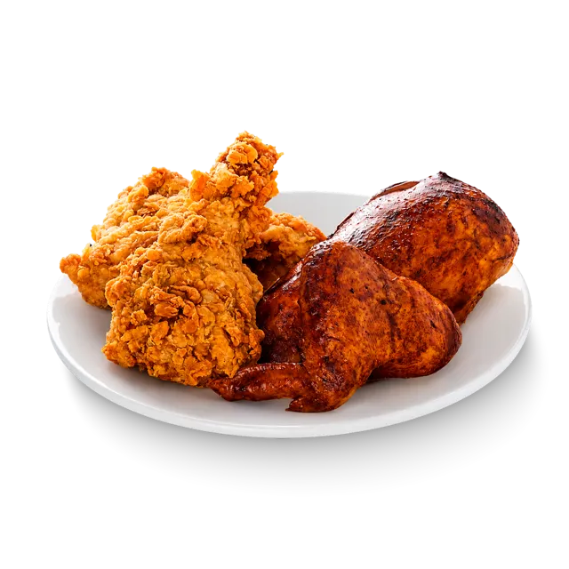 1/4 asado/kronch + dos acompañamientos y bebidas