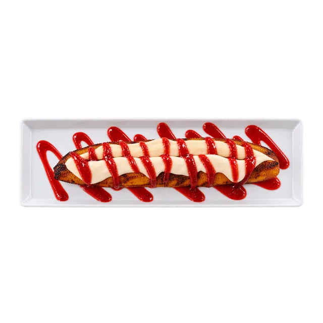 Madurito con queso y bocadillo