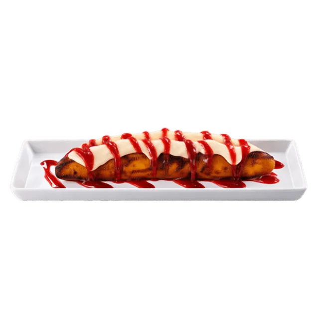 Madurito con queso y bocadillo